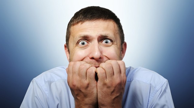 Deep fear of businessman